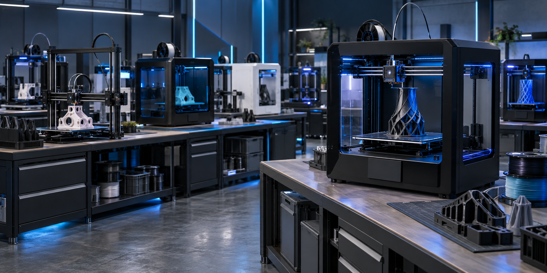 A coordinated professional multi-printer lab